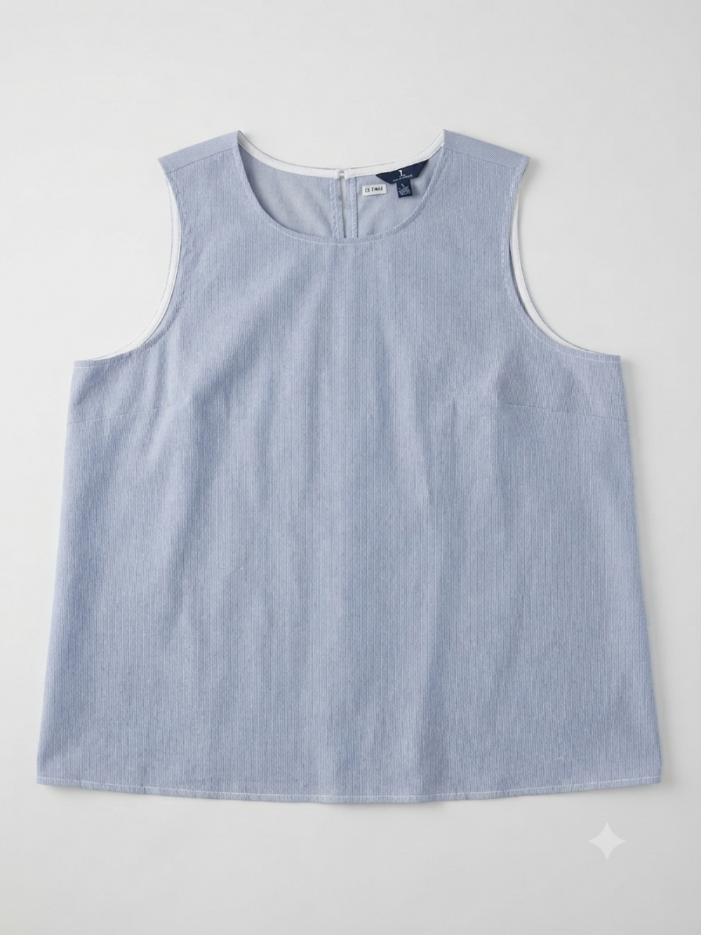 Jules and Leopold blue pinstripe sleeveless top with back zip